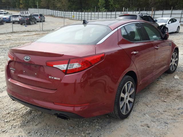 5XXGR4A64CG012704 - 2012 KIA OPTIMA SX RED photo 4