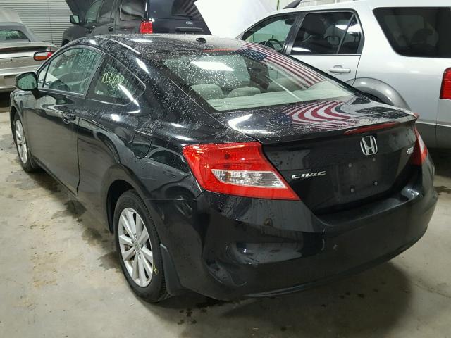 2HGFG3B11CH548930 - 2012 HONDA CIVIC EXL BLACK photo 3