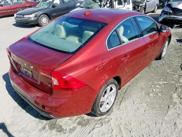 YV1622FS7C2128103 - 2012 VOLVO S60 T5 RED photo 4