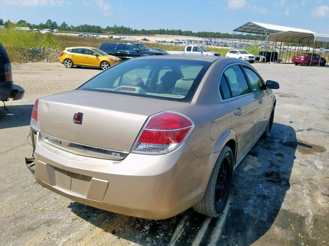 1G8ZS57N98F249464 - 2008 SATURN AURA XE GOLD photo 4