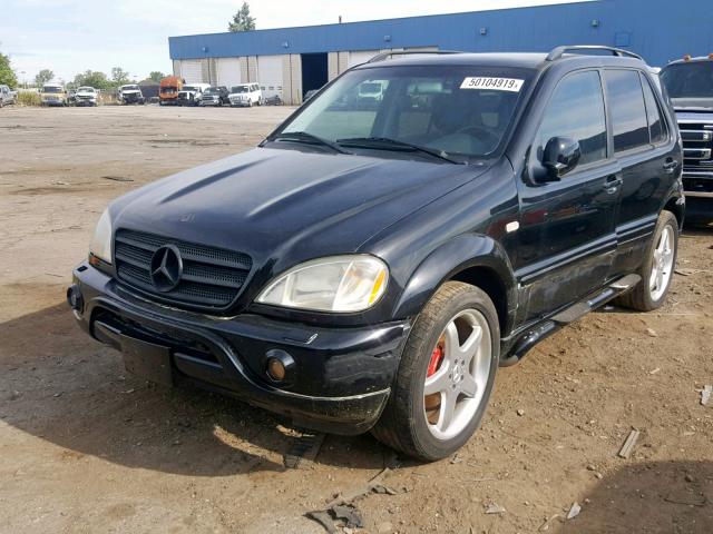 4JGAB74E3YA204189 - 2000 MERCEDES-BENZ ML 55 BLACK photo 2