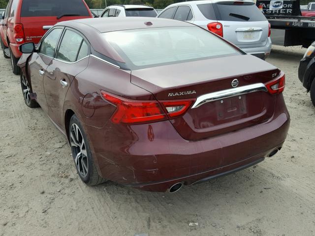 1N4AA6AP9JC378338 - 2018 NISSAN MAXIMA 3.5 MAROON photo 3