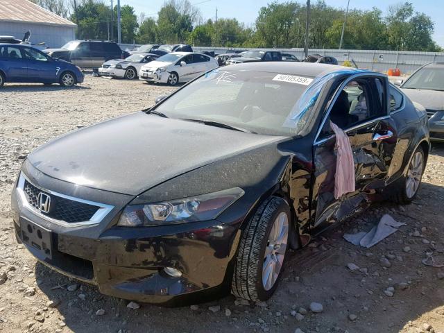 1HGCS22849A012716 - 2009 HONDA ACCORD EXL BLACK photo 2