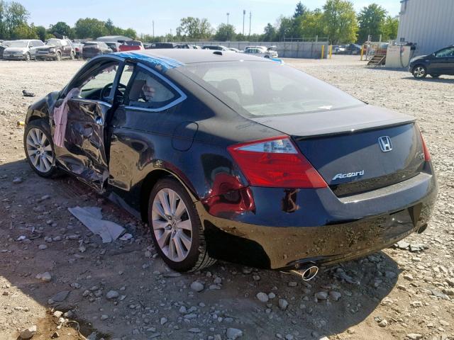 1HGCS22849A012716 - 2009 HONDA ACCORD EXL BLACK photo 3