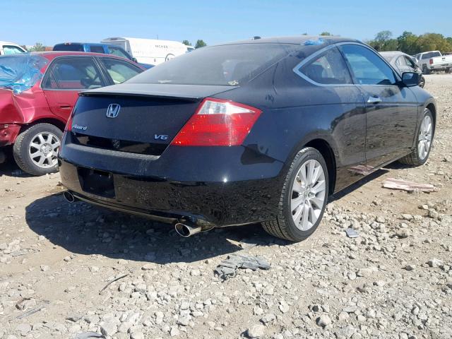 1HGCS22849A012716 - 2009 HONDA ACCORD EXL BLACK photo 4