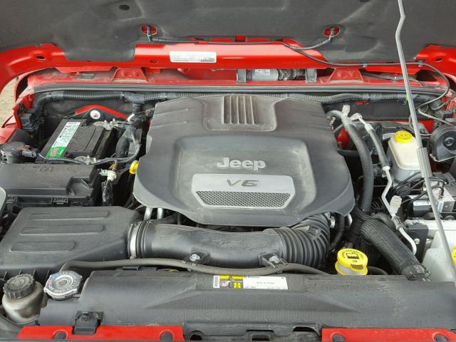 1C4BJWFG2FL729203 - 2015 JEEP MARINE LOT RED photo 7