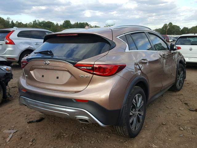 SJKCH5CR6JA002518 - 2018 INFINITI QX30 BASE PINK photo 4