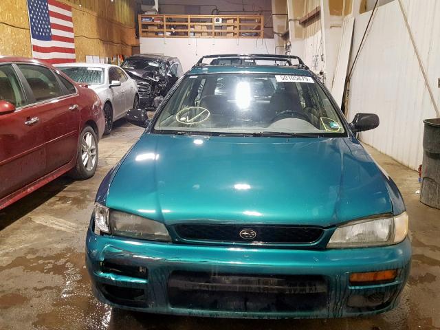 JF1GF435XWG814061 - 1998 SUBARU IMPREZA L GREEN photo 9