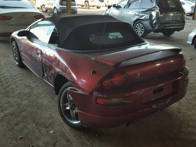 4A3AE45G41E047973 - 2001 MITSUBISHI ECLIPSE SP BURGUNDY photo 3