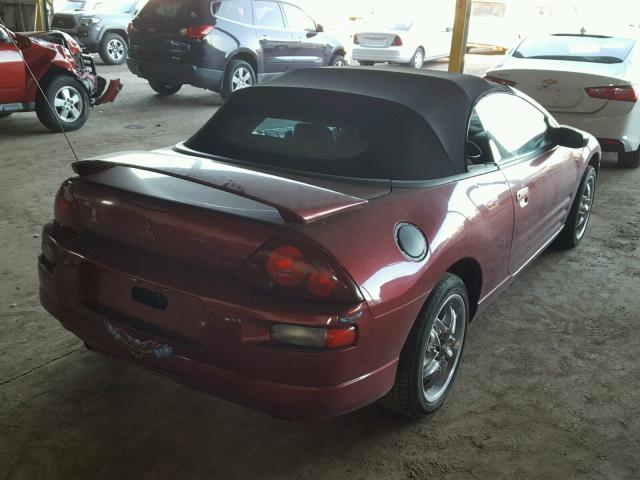 4A3AE45G41E047973 - 2001 MITSUBISHI ECLIPSE SP BURGUNDY photo 4