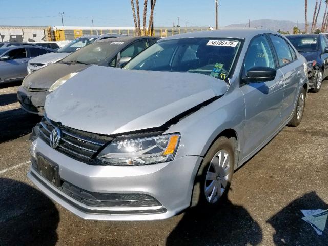 3VW2K7AJ9FM402489 - 2015 VOLKSWAGEN JETTA BASE SILVER photo 2