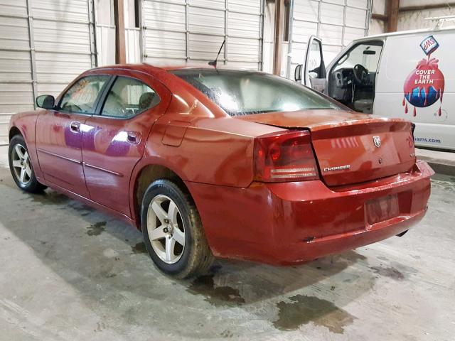 2B3KA33G98H100896 - 2008 DODGE CHARGER SX MAROON photo 3