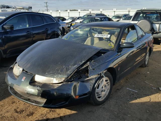 1G8ZY1277XZ327799 - 1999 SATURN SC2 GREEN photo 2