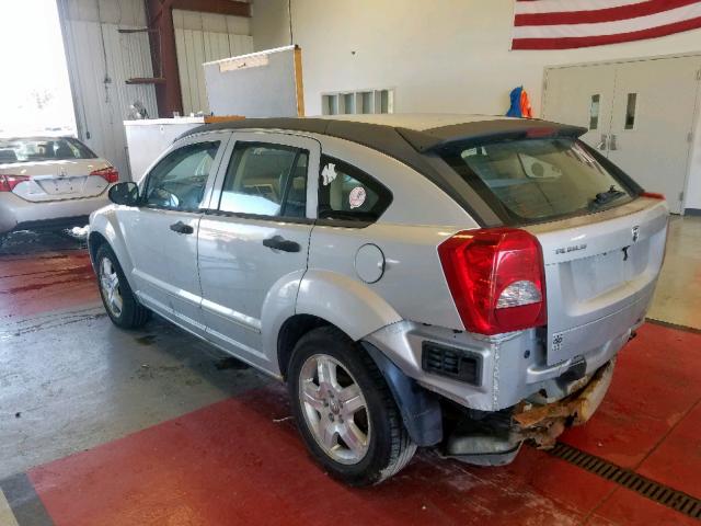 1B3HB48BX7D538784 - 2007 DODGE CALIBER SX SILVER photo 3