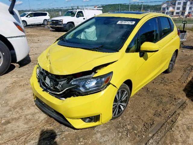 JHMGK5H72HS006811 - 2017 HONDA FIT EX YELLOW photo 2