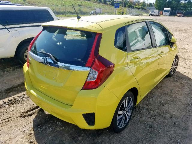 JHMGK5H72HS006811 - 2017 HONDA FIT EX YELLOW photo 4