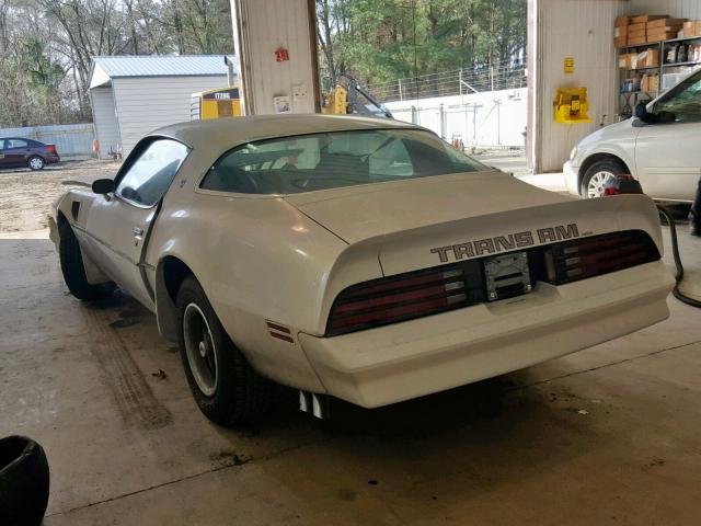 2W87Z8N176326 - 1978 PONTIAC TRANSAM WHITE photo 3