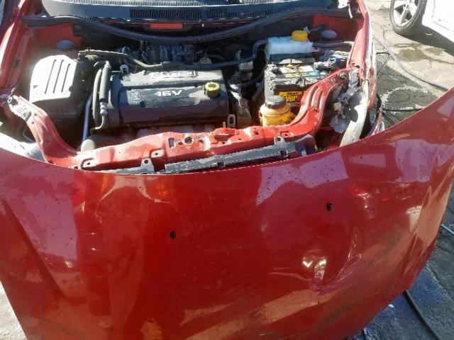 KL1TD56697B037242 - 2007 CHEVROLET AVEO BASE წითელი ფოტო 9