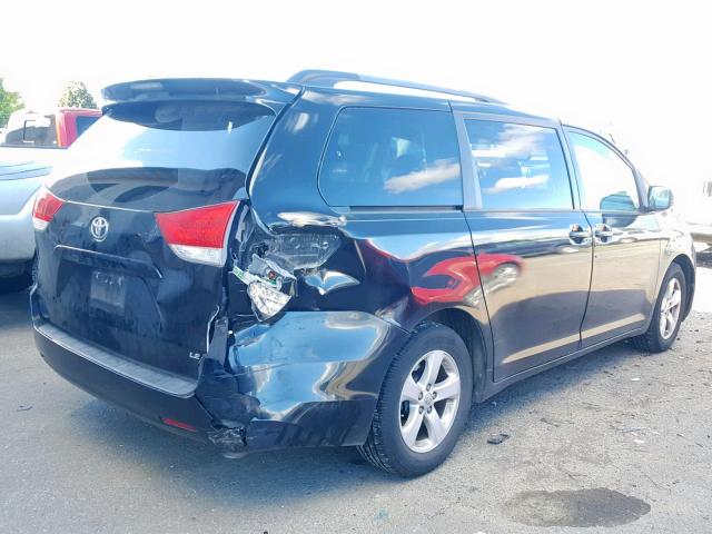 5TDKK3DC1DS388982 - 2013 TOYOTA SIENNA LE BLACK photo 4