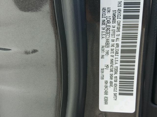 1C4RJEAG3EC144869 - 2014 JEEP GRAND CHER GRAY photo 10