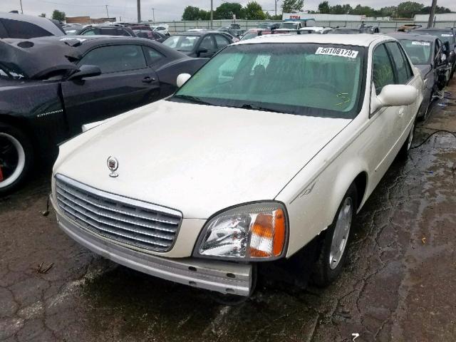 1G6KD54Y5YU297459 - 2000 CADILLAC DEVILLE WHITE photo 2