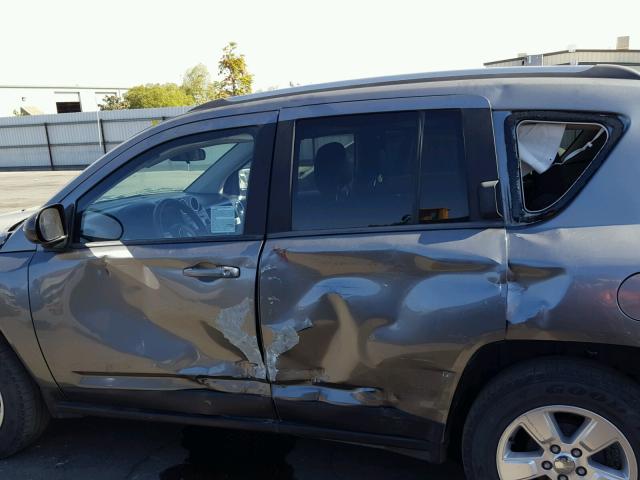 1C4NJCBA5ED595129 - 2014 JEEP COMPASS SP ნაცრისფერი ფოტო 9