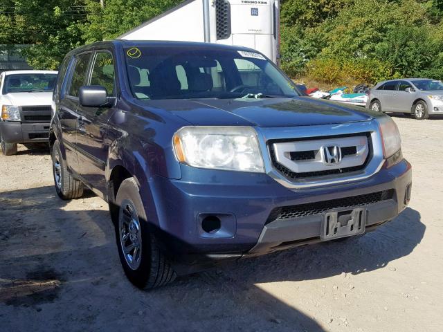 5FNYF4H2XBB022462 - 2011 HONDA PILOT LX BLUE photo 1