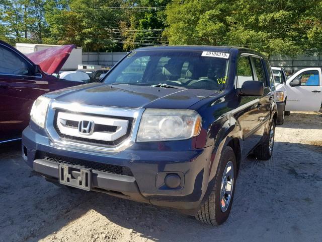 5FNYF4H2XBB022462 - 2011 HONDA PILOT LX BLUE photo 2