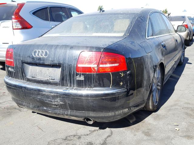 WAURVAFA5AN009633 - 2010 AUDI A8 QUATTRO BLACK photo 4