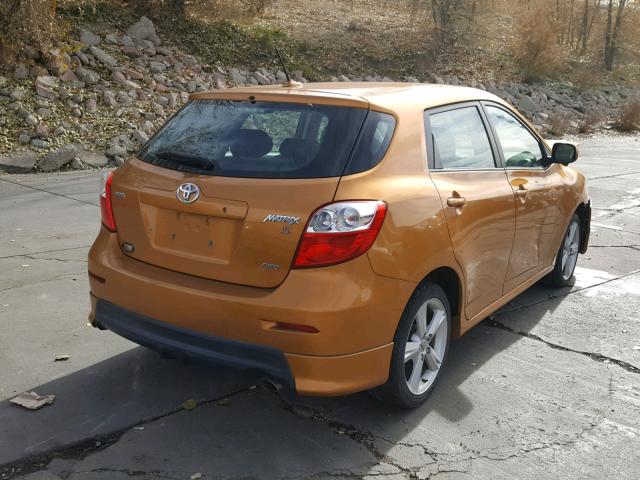 2T1LE40E49C010857 - 2009 TOYOTA COROLLA MA ORANGE photo 4