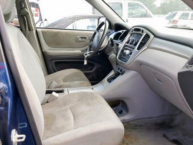 JTEGD21AX50115391 - 2005 TOYOTA HIGHLANDER BLUE photo 5