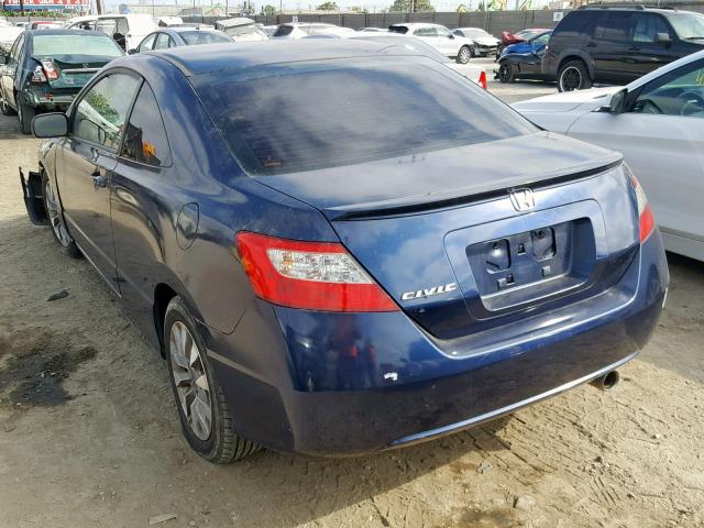 2HGFG1B88AH500582 - 2010 HONDA CIVIC EX BLUE photo 3