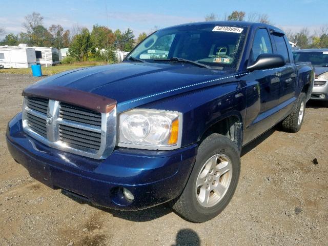 1D7HE48N76S556630 - 2006 DODGE DAKOTA QUA BLUE photo 2