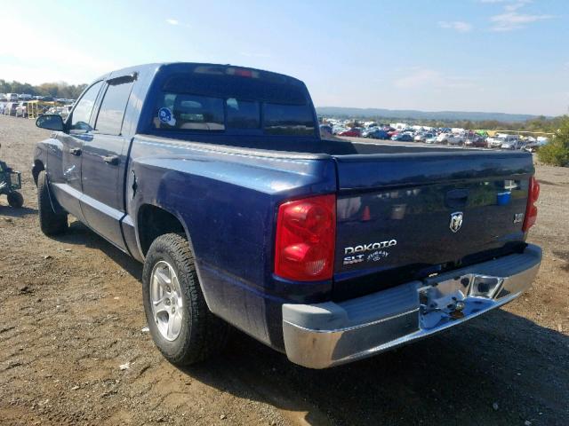 1D7HE48N76S556630 - 2006 DODGE DAKOTA QUA BLUE photo 3