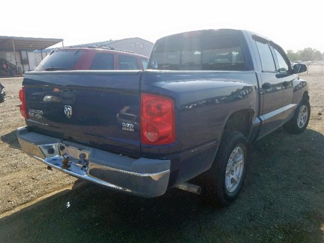 1D7HE48N76S556630 - 2006 DODGE DAKOTA QUA BLUE photo 4