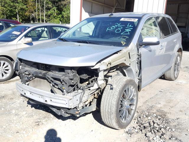 2FMDK3KC7BBB46414 - 2011 FORD EDGE LIMIT SILVER photo 2