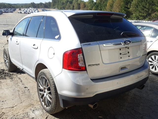 2FMDK3KC7BBB46414 - 2011 FORD EDGE LIMIT SILVER photo 3