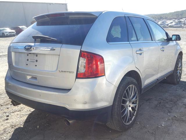 2FMDK3KC7BBB46414 - 2011 FORD EDGE LIMIT SILVER photo 4