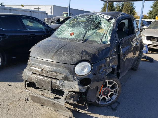 3C3CFFBR6DT663323 - 2013 FIAT 500 SPORT BLACK photo 2