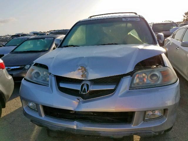 2HNYD18615H513034 - 2005 ACURA MDX TOURIN SILVER photo 9