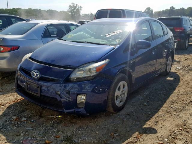 JTDKN3DU5A5097919 - 2010 TOYOTA PRIUS BLUE photo 2