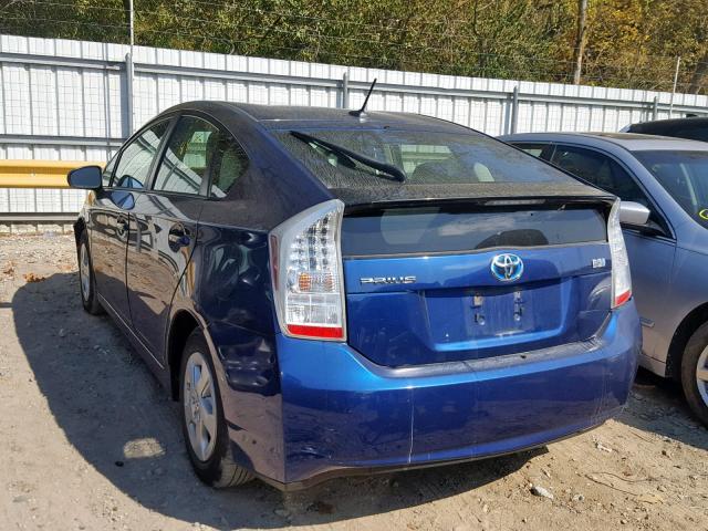 JTDKN3DU5A5097919 - 2010 TOYOTA PRIUS BLUE photo 3