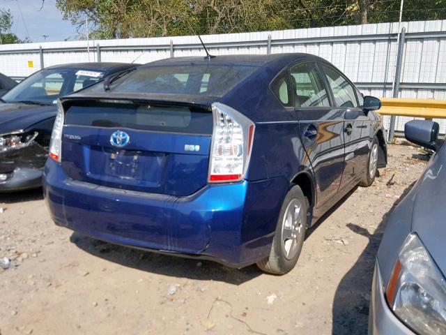 JTDKN3DU5A5097919 - 2010 TOYOTA PRIUS BLUE photo 4