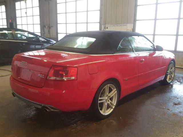 WAUDF48H29K010089 - 2009 AUDI A4 2.0T CA RED photo 4