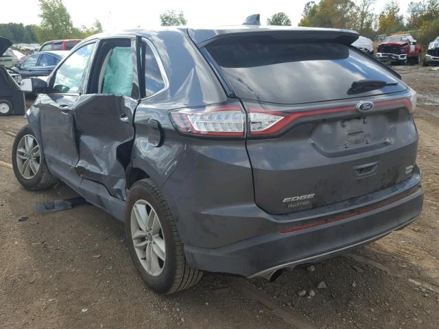 2FMPK3J98JBB66866 - 2018 FORD EDGE SEL GRAY photo 3