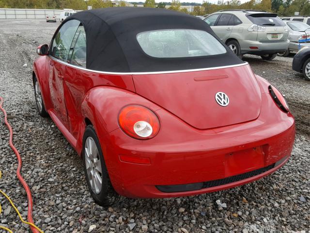 3VWRF31Y69M408344 - 2009 VOLKSWAGEN NEW BEETLE RED photo 3