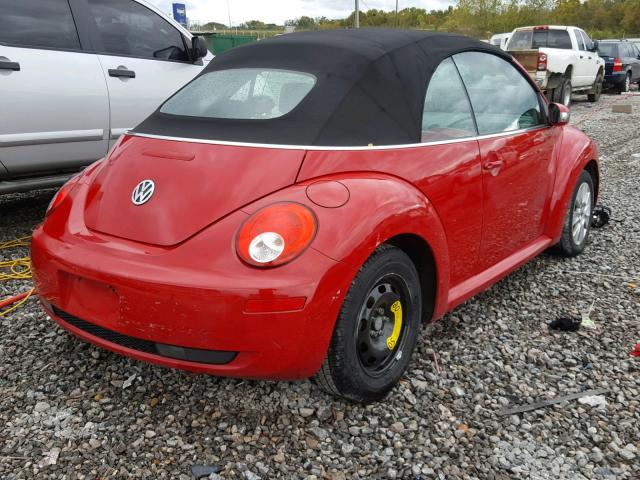 3VWRF31Y69M408344 - 2009 VOLKSWAGEN NEW BEETLE RED photo 4