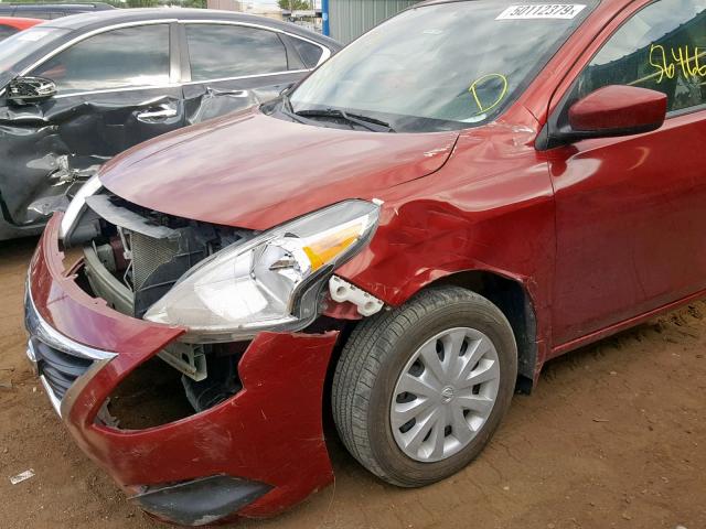 3N1CN7AP6GL840626 - 2016 NISSAN VERSA S RED photo 9