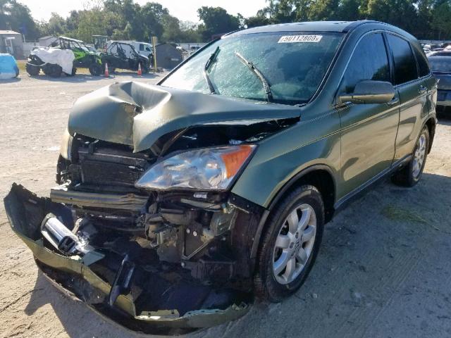 5J6RE38719L017746 - 2009 HONDA CR-V EXL GREEN photo 2