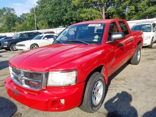 1D7HE48N98S543414 - 2008 DODGE DAKOTA QUA RED photo 2